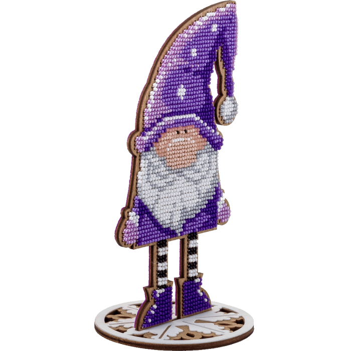 FLK-210 Christmas Gnome - Kit with Beads - Wood