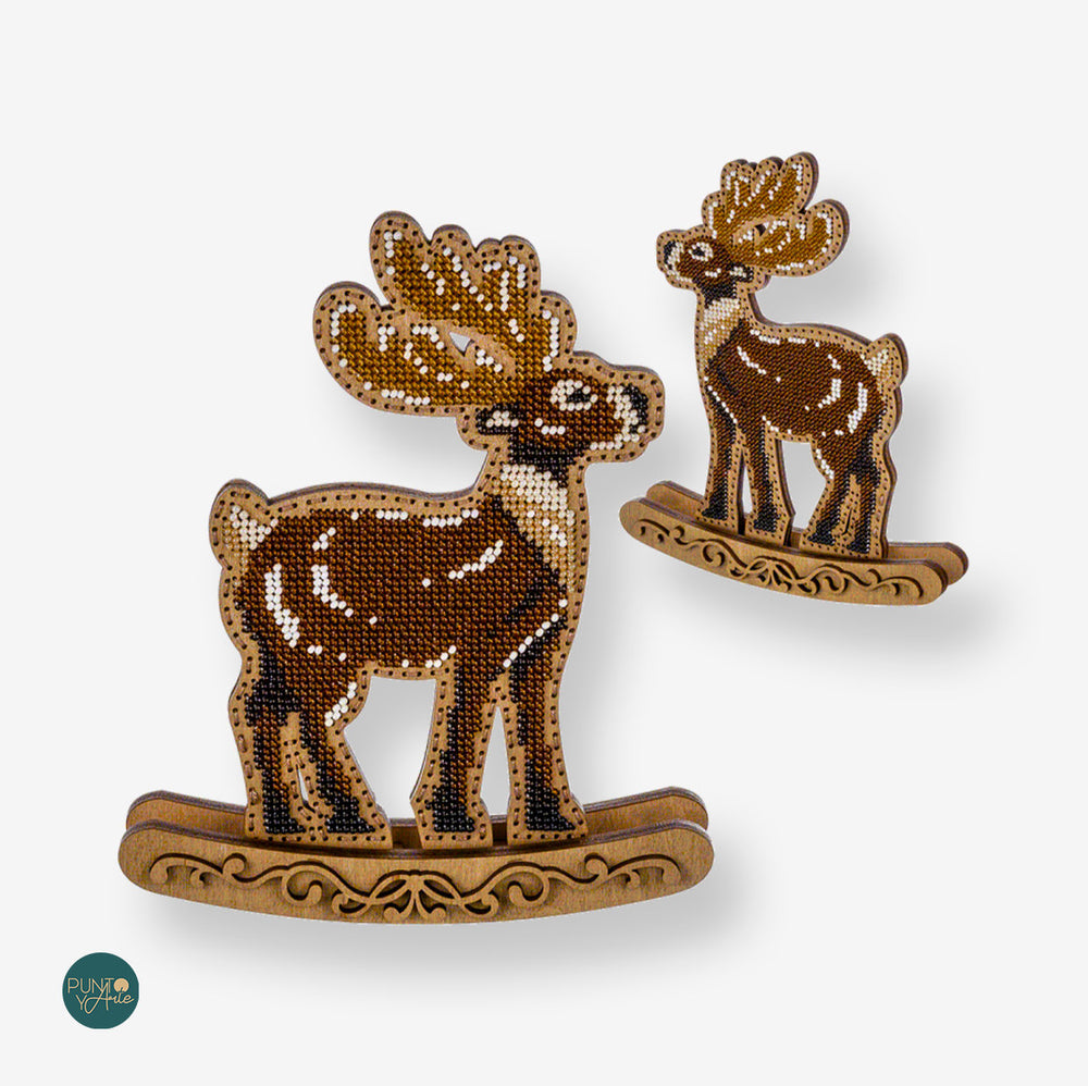 FLK-296 Reindeer - Bead Kit - Wood