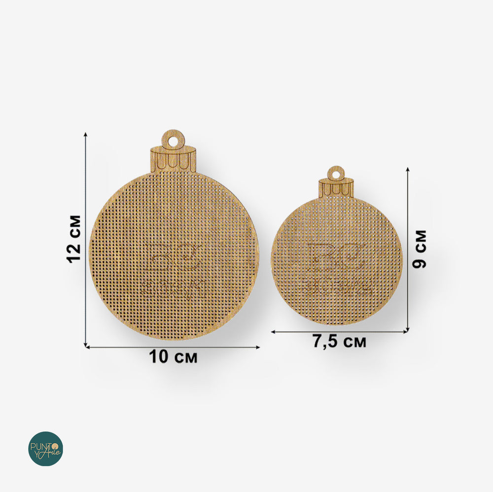 FLK-303 Boule de Noël - Kit avec perles - Bois