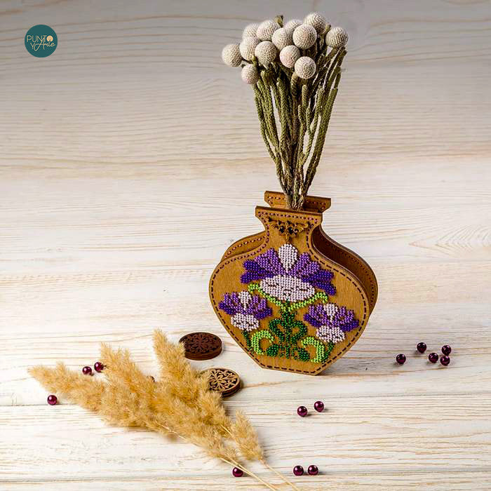 FLK-344 Vase - Kit avec Perles - Bois