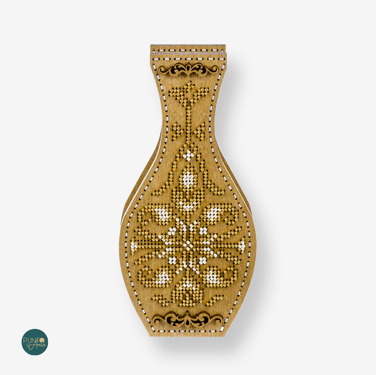 FLK-345 Vase - Kit with Beads - Wood