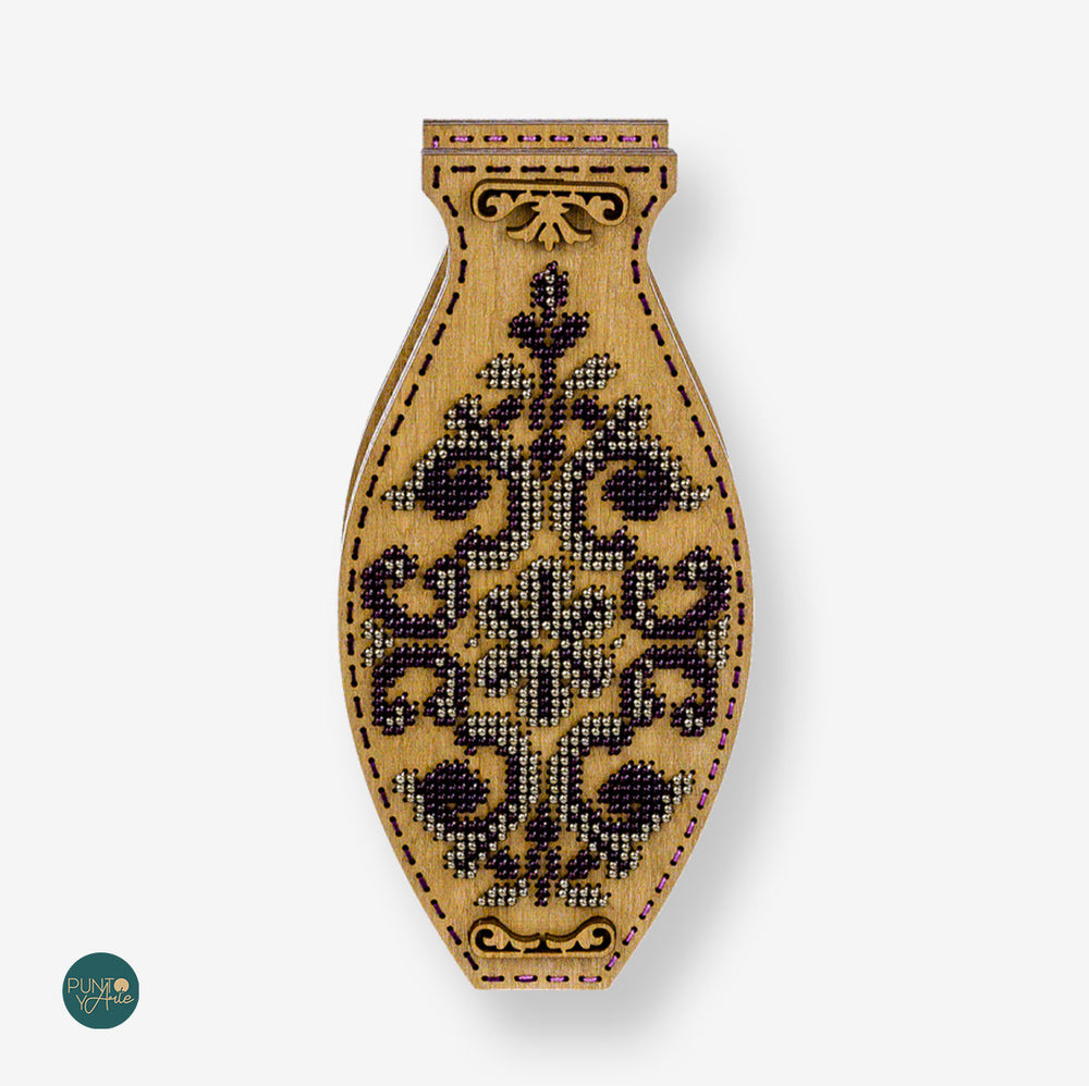 FLK-346 Jarron - Kit con Abalorios - Madera