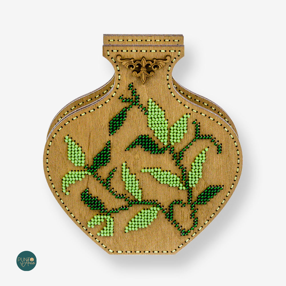 FLK-347 Vase - Kit with Beads - Wood