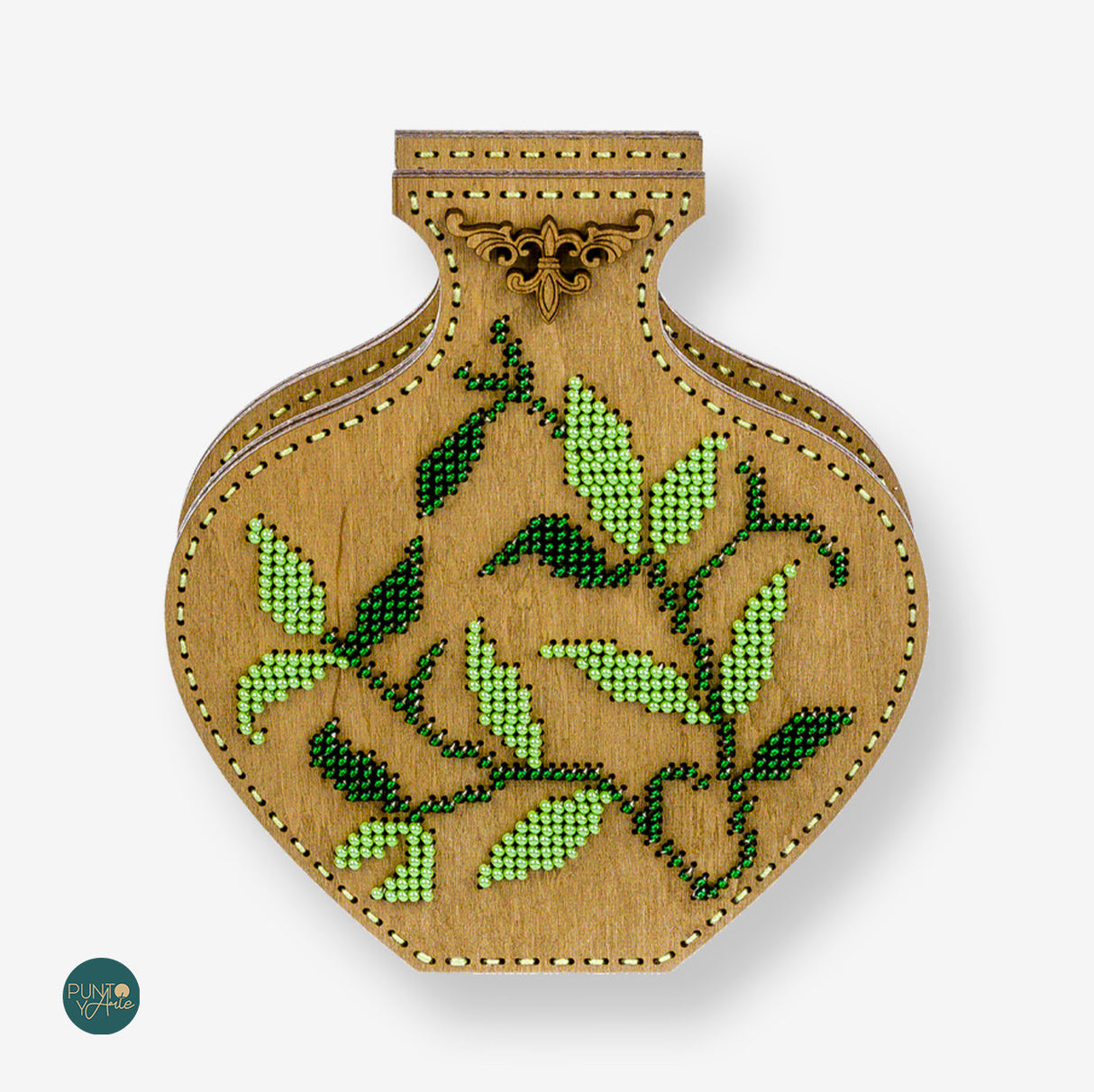 FLK-347 Vase - Kit with Beads - Wood