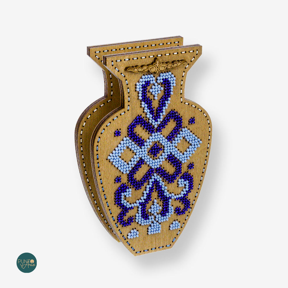 FLK-349 Vase - Kit avec Perles - Bois