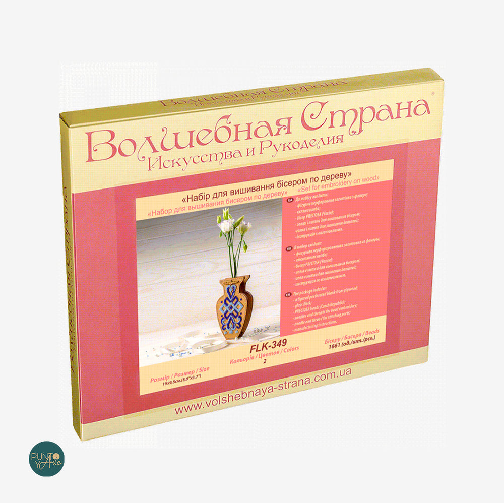 FLK-349 Vase - Kit avec Perles - Bois