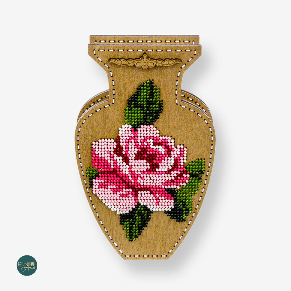 Vase FLK-350 - Kit avec perles - Bois