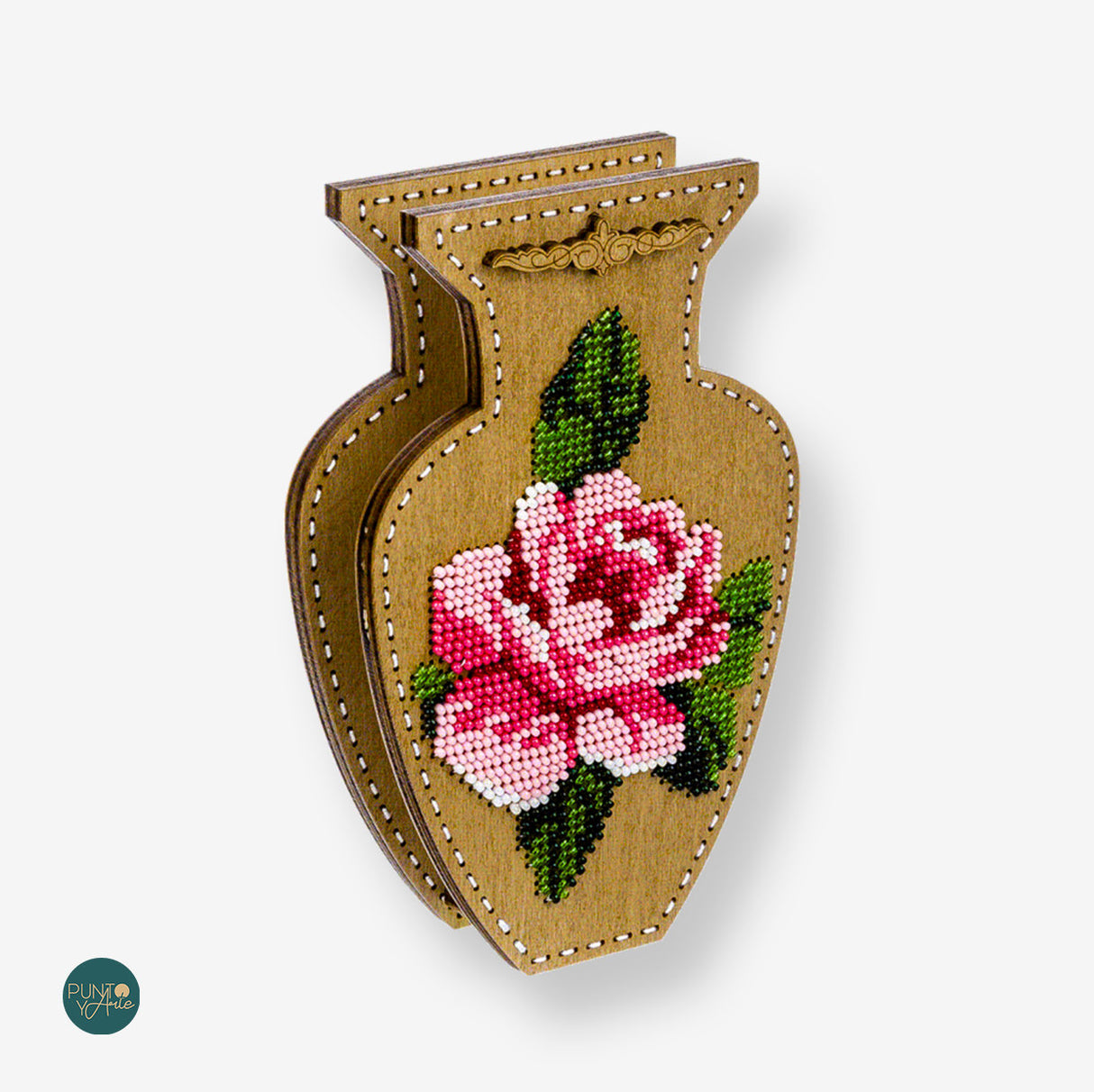 Vase FLK-350 - Kit avec perles - Bois