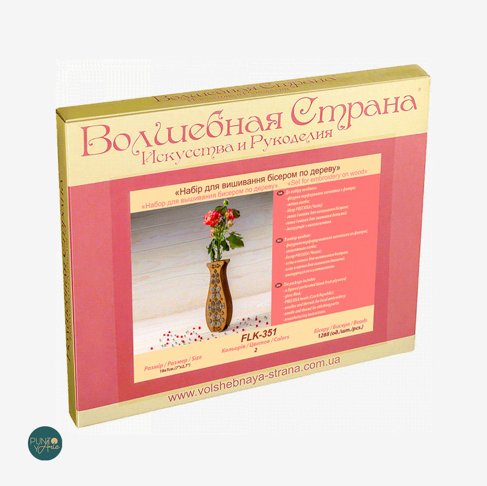 FLK-351 Vase - Kit avec Perles - Bois