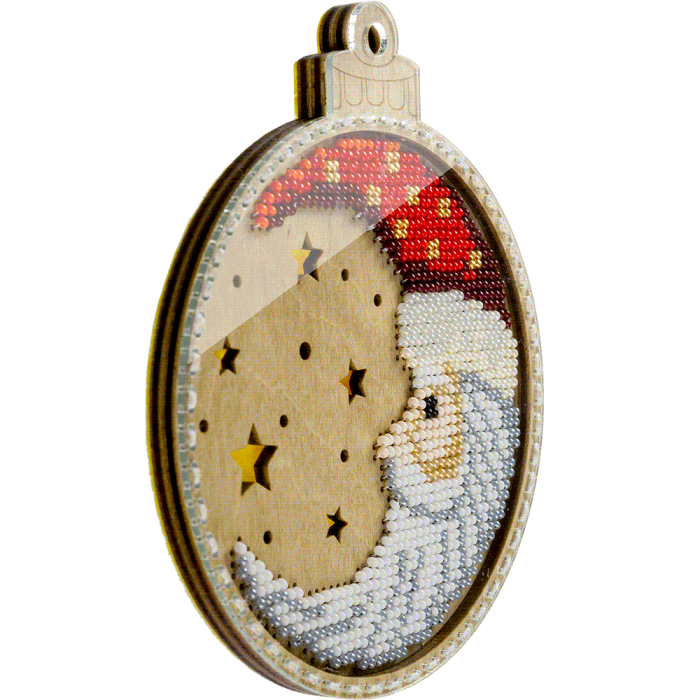 FLK-365 Décoration de Noël - Kit avec perles - Bois