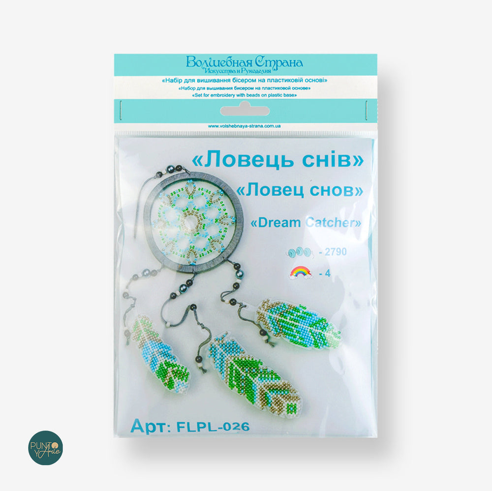 FLPL-026 Attrape-rêves vert - Kit avec perles