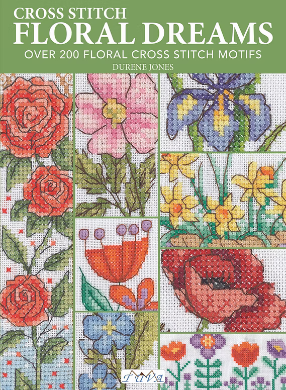 Floral Dreams – Durene Jones | Más de 200 Motivos Florales en Punto de Cruz