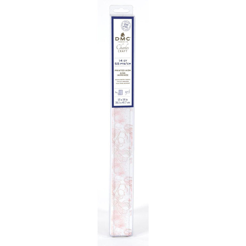Tela Aida DMC magnolia rosa precortada para bordado - 14ct, 38.1 X 45.7 cm