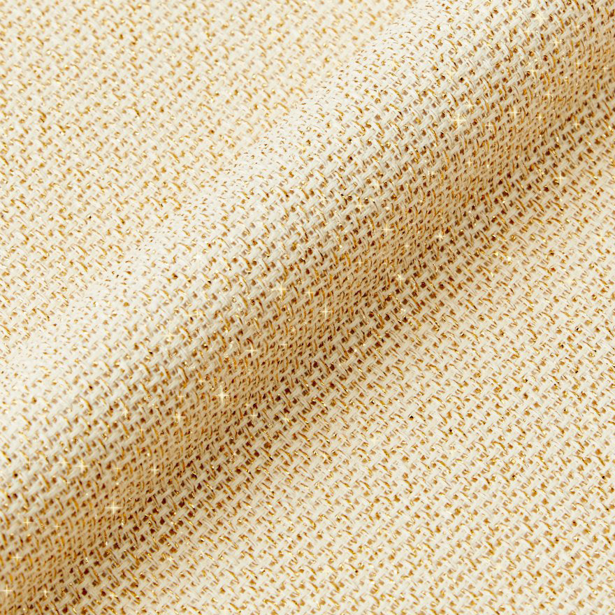 Metallic Aida Embroidery Fabric 14ct DMC - Elegant Golden Glitter 38x45cm