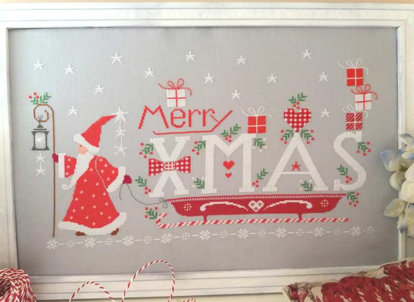 Gli Auguri di Santa Claus - Cuore e Batticuore - Tableau de point de croix