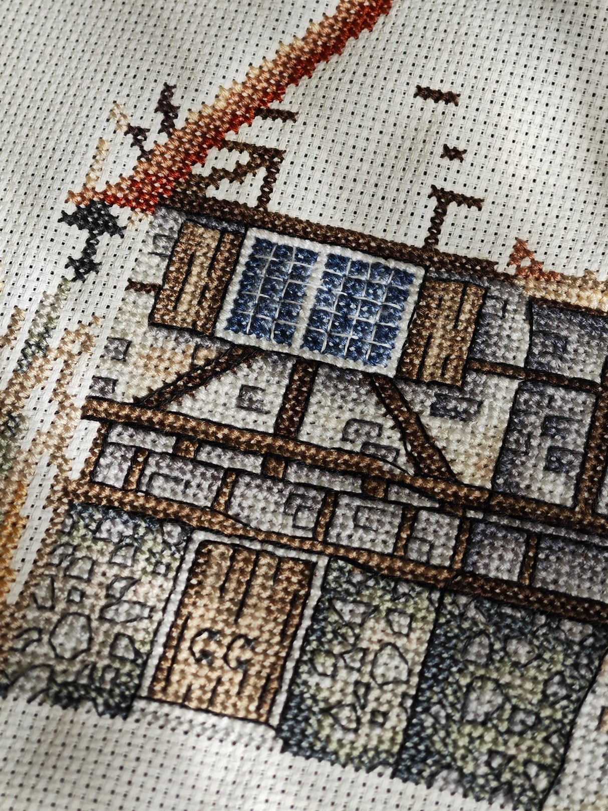 Kit de broderie « Charme rural d'automne » - Point de croix exclusif par Punto y Arte P008