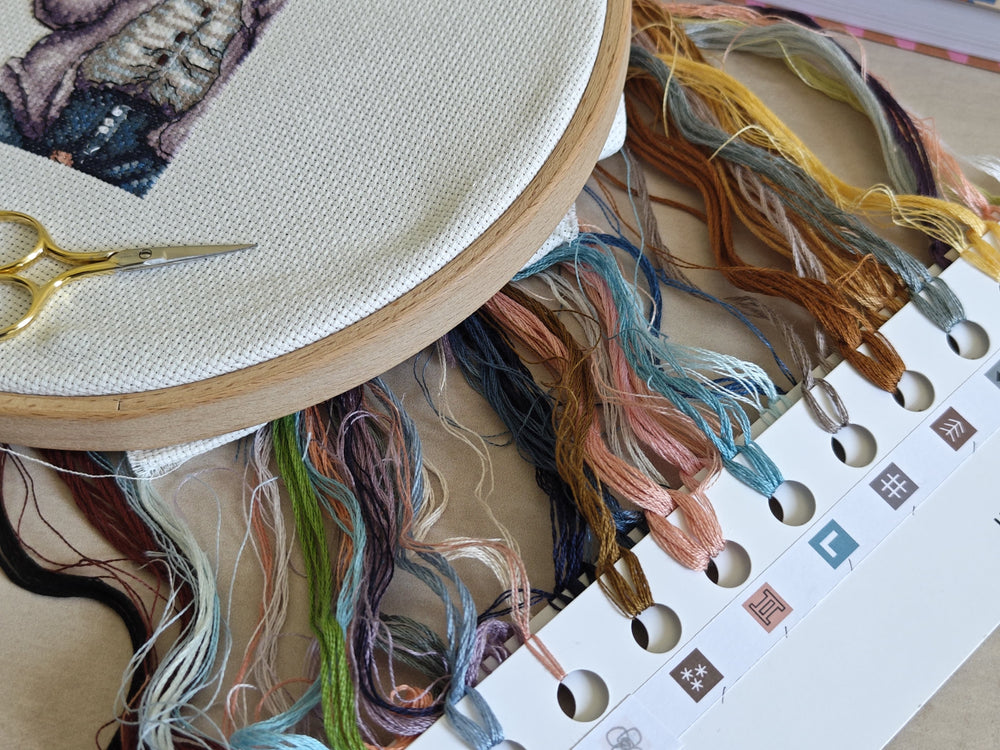 Coffee Time - Kit de tricot et de point de croix artistique P006