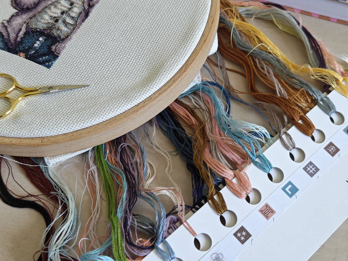 Coffee Time - Kit de tricot et de point de croix artistique P006