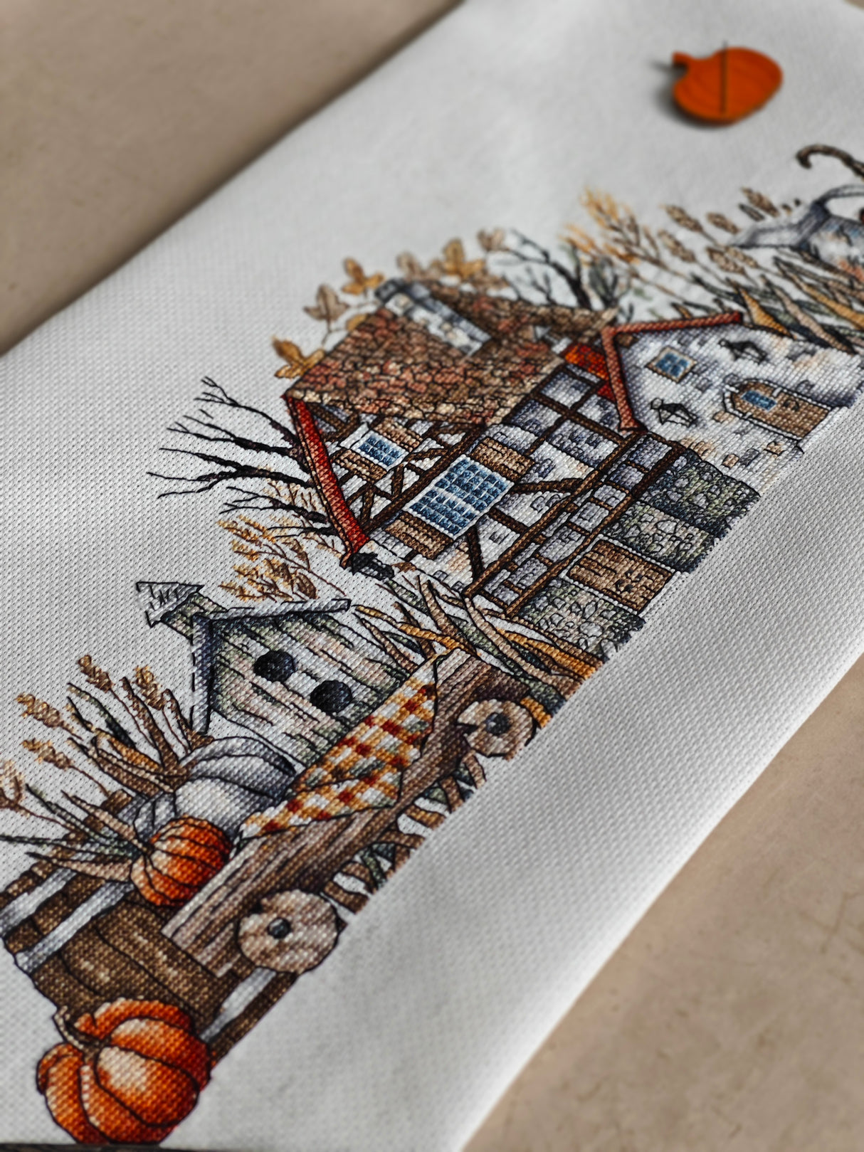 Kit de broderie « Charme rural d'automne » - Point de croix exclusif par Punto y Arte P008
