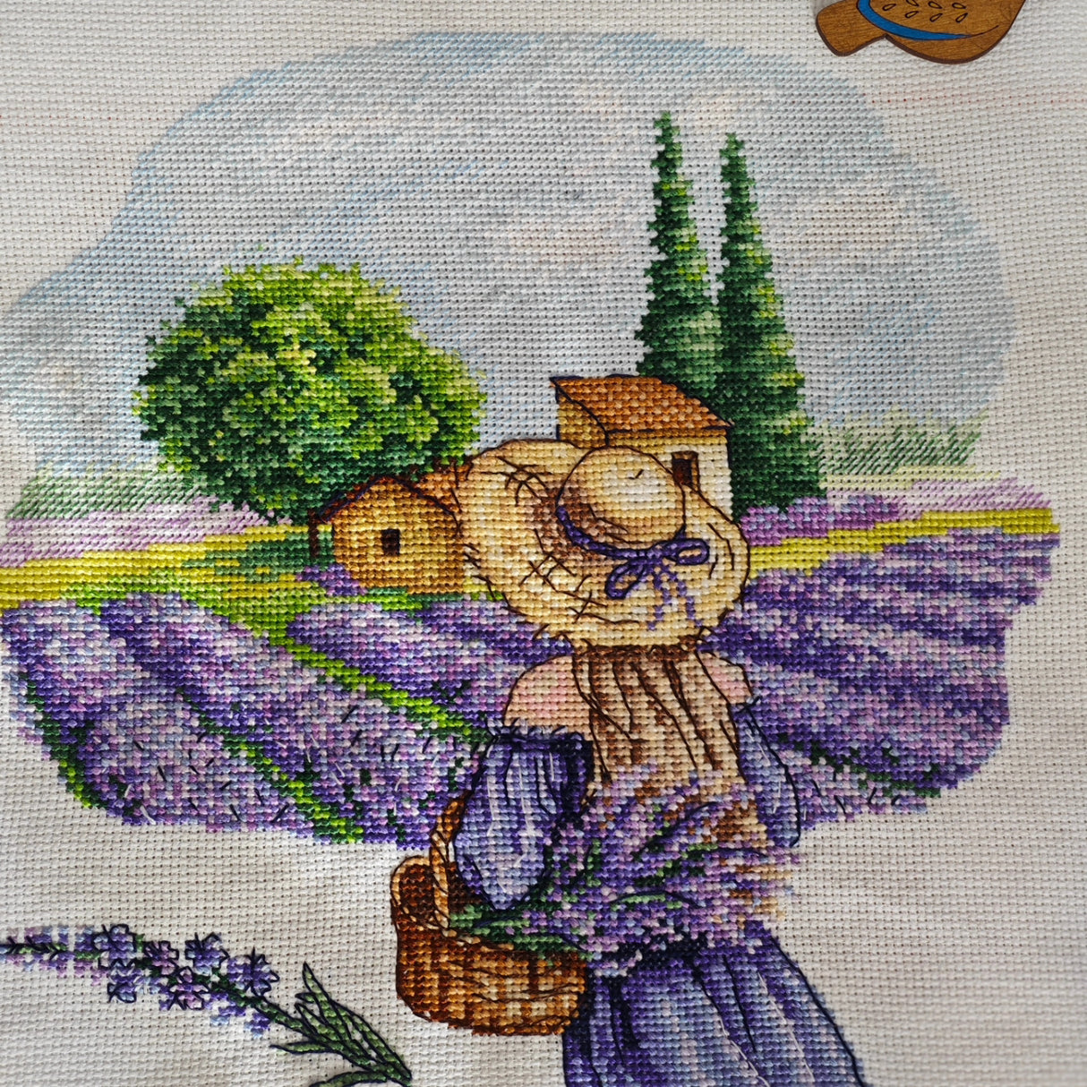 Embroidery Kit "Lavender Field" - Exclusive Cross Stitch from Punto y Arte P007