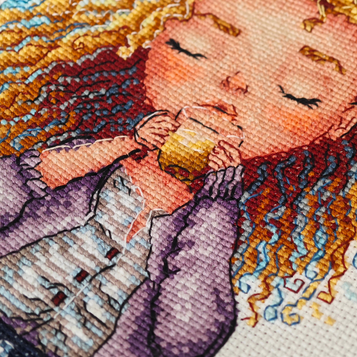 Coffee Time - Kit de tricot et de point de croix artistique P006