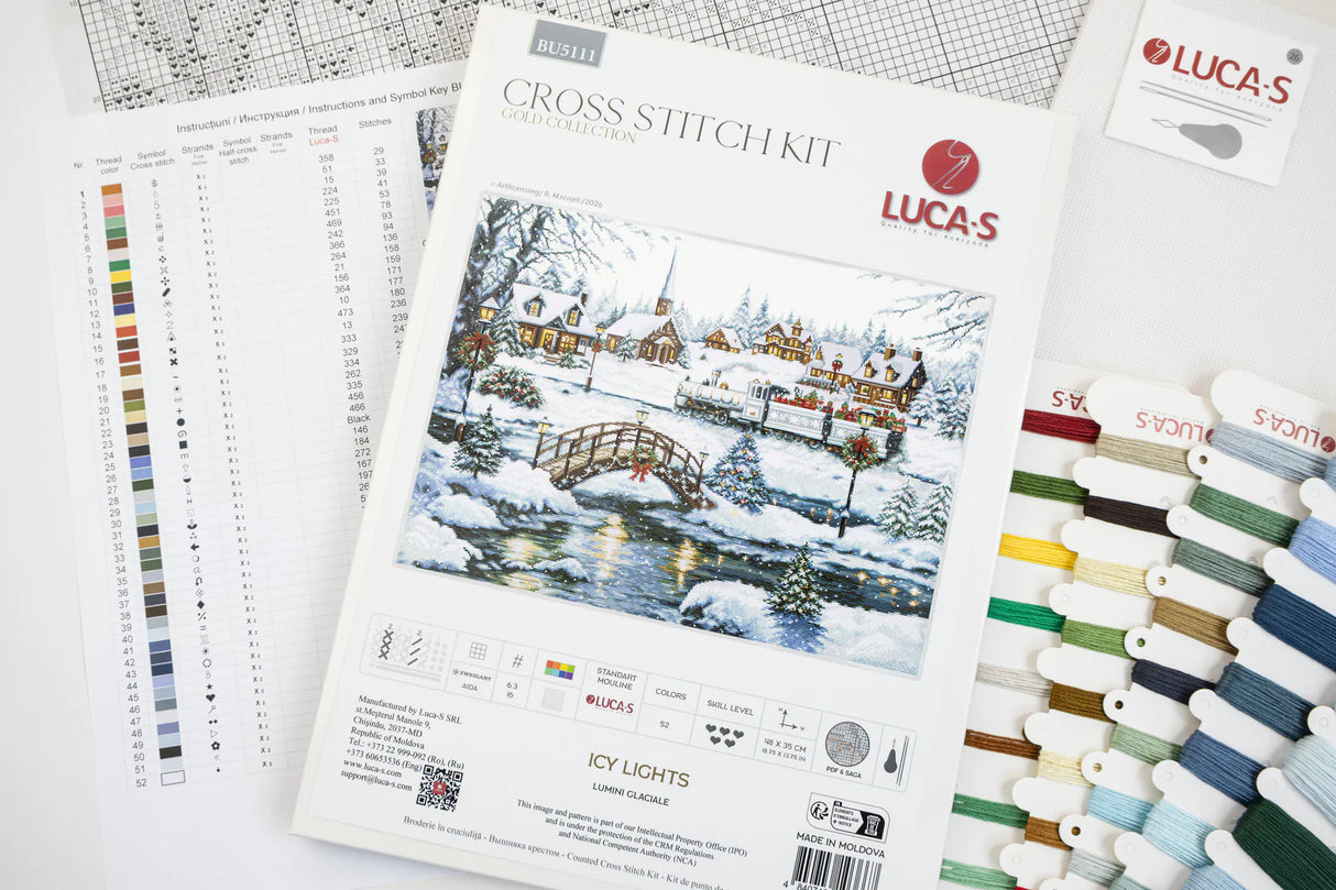 Luca-S Gold BU5111 Luces Heladas – Kit de Punto de Cruz Contado