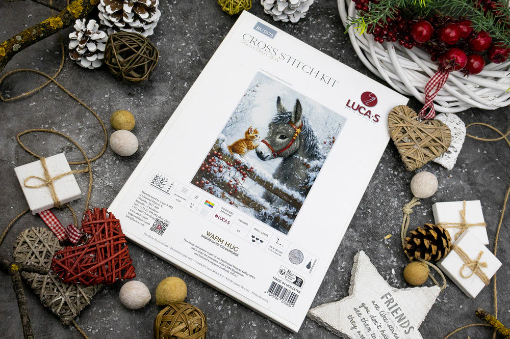 Kit de point de croix Luca-S GOLD - « Câlin chaleureux » (BU5075)