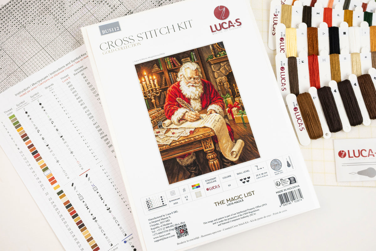 Kit de punto de cruz Luca-S BU5112 The Magic List – contenido y detalles del kit (4)