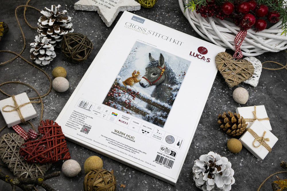 Kit de point de croix Luca-S GOLD - « Câlin chaleureux » (BU5075)