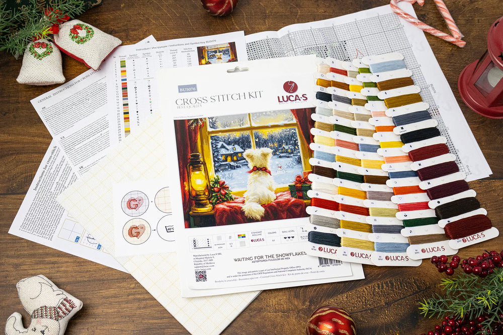 Kit de point de croix Luca-S - « En attendant les flocons de neige » (BU5076)