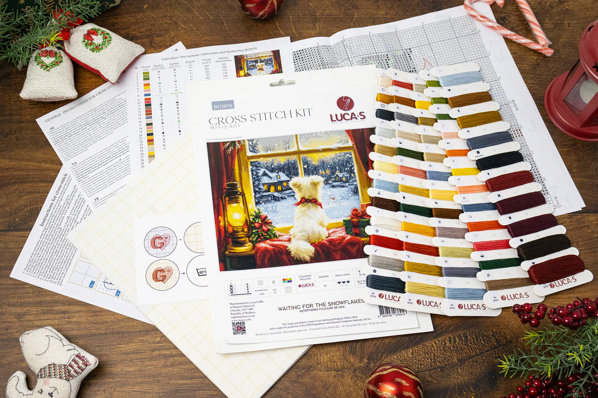 Kit de point de croix Luca-S - « En attendant les flocons de neige » (BU5076)