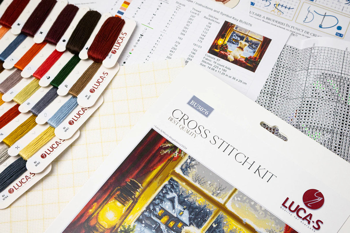 Kit de point de croix Luca-S - « En attendant les flocons de neige » (BU5076)