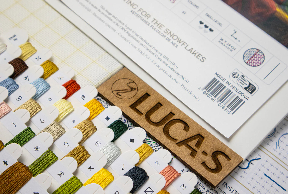 Kit de point de croix Luca-S - « En attendant les flocons de neige » (BU5076)