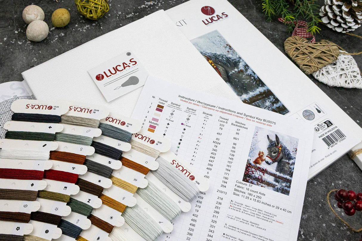 Kit de point de croix Luca-S GOLD - « Câlin chaleureux » (BU5075)