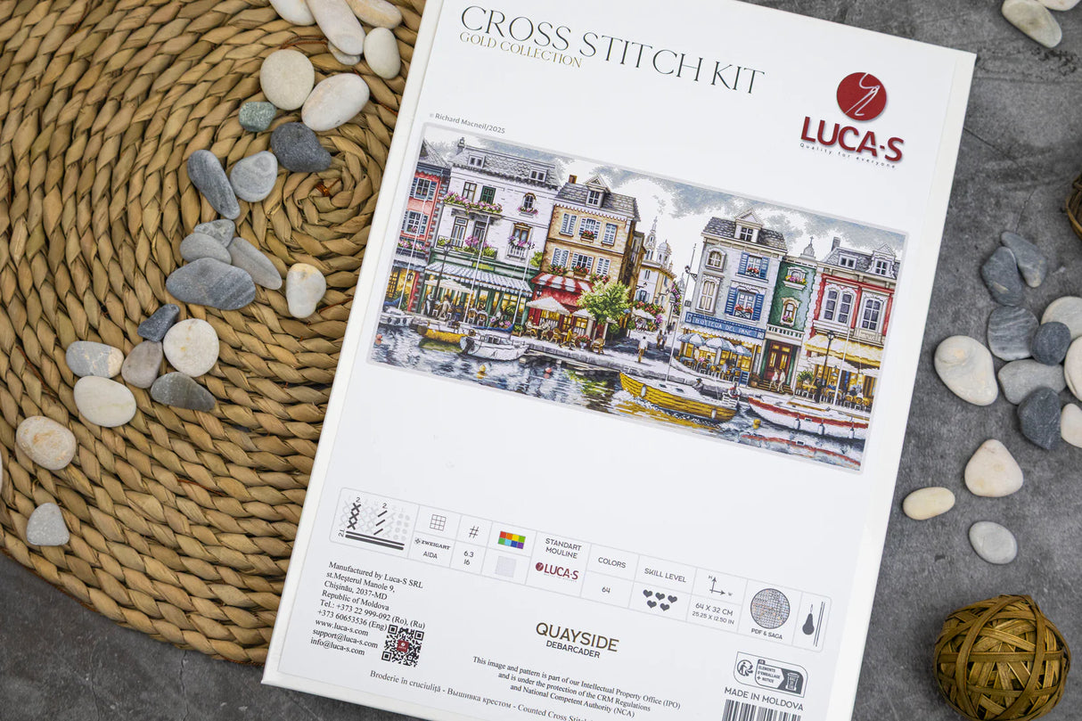Kit de Punto de Cruz Luca-S GOLD – Quayside BU5103