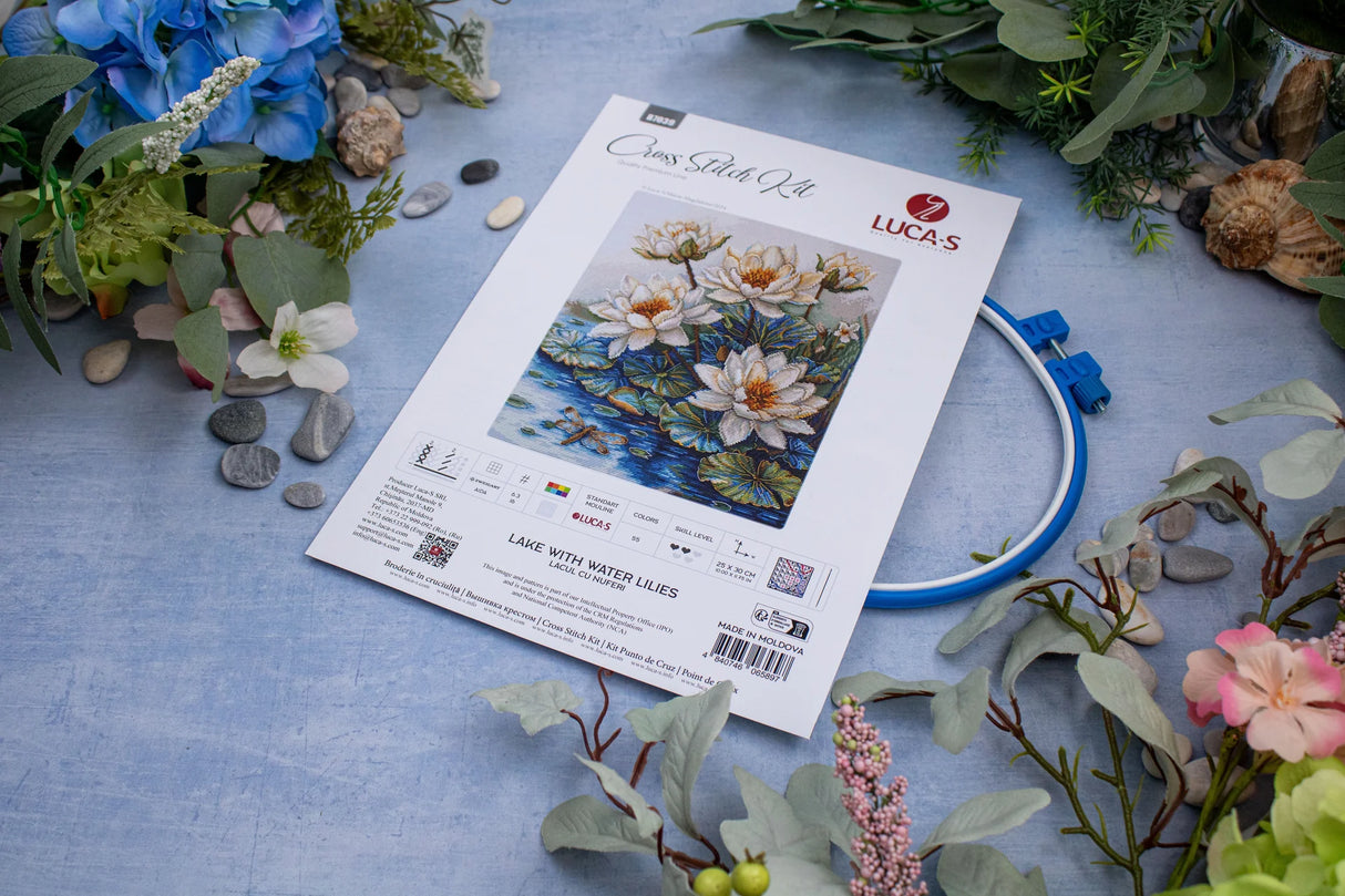 Kit de Punto de Cruz - "Lake With Water Lilies" de Luca-S, B7039