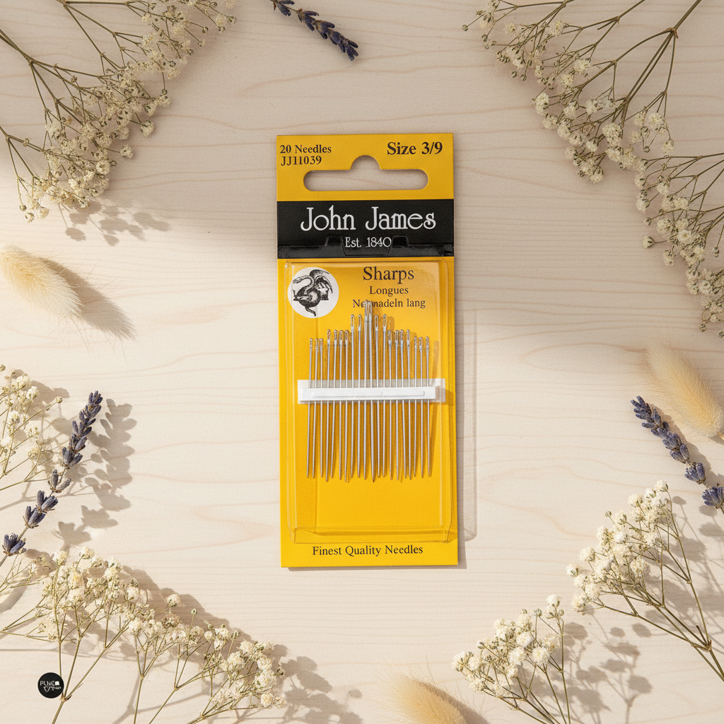 No. 3-9 Sharps. Agujas para Coser a Mano John James JJ11039: Herramientas Esenciales para la Costura Manual