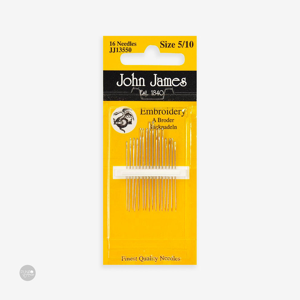 Aiguilles à broder Crewel N°5-10 - John James JJ13550 : Le choix parfait pour vos projets de broderie