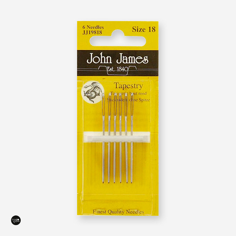 Agujas para Medio Punto No. 18 - John James JJ19818: La Herramienta Esencial para tus Proyectos de Medio Punto