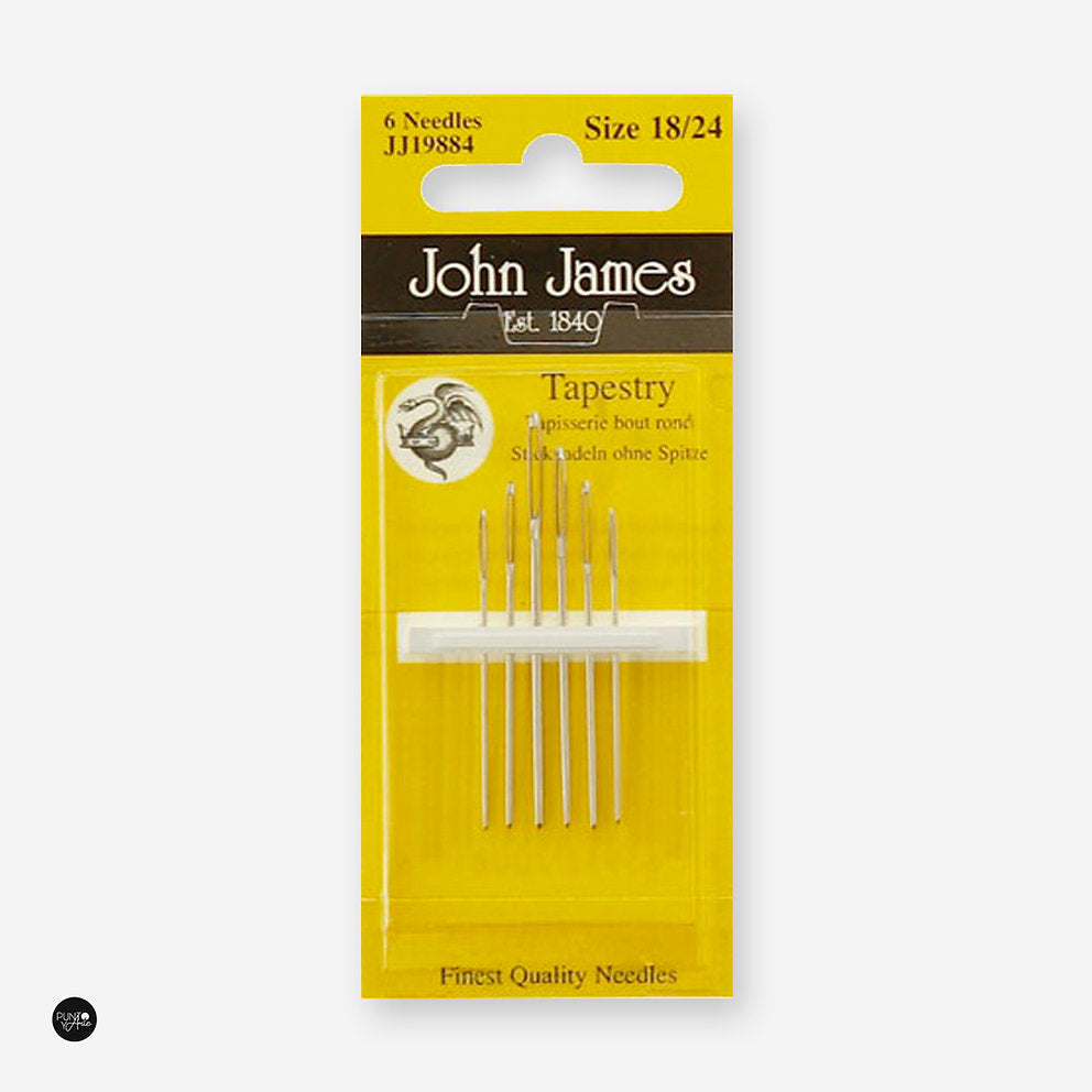 Agujas para Medio Punto No. 18/24 - John James JJ19884: La Herramienta Perfecta para tus Proyectos de Medio Punto