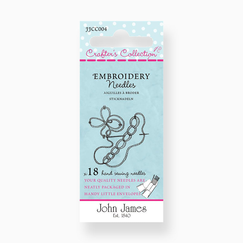 Crafter's Collection Embroidery Needles - John James JJCC004: Versatility and Precision for your Embroidery Projects