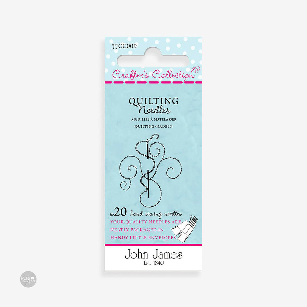 Agujas para Acolchar N°7-10 - John James JJCC009: Herramientas Esenciales para el Quilting Exigente