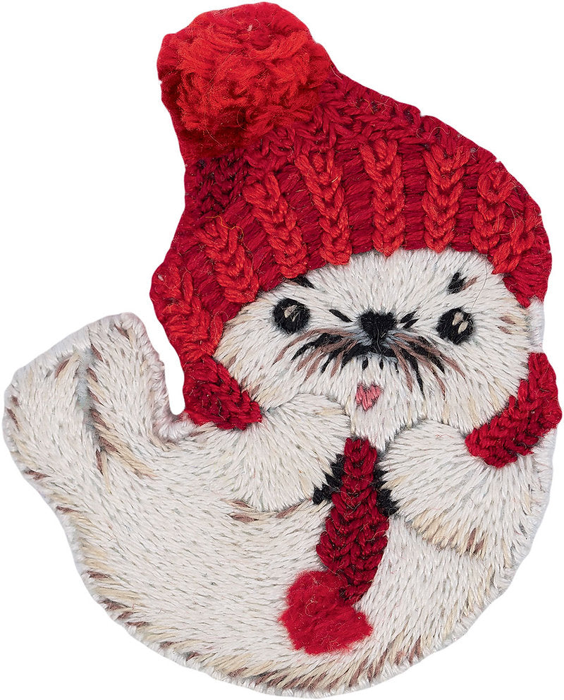 Brooch. Baby Seal in the hat - JK-2222 Panna - Traditional embroidery kit