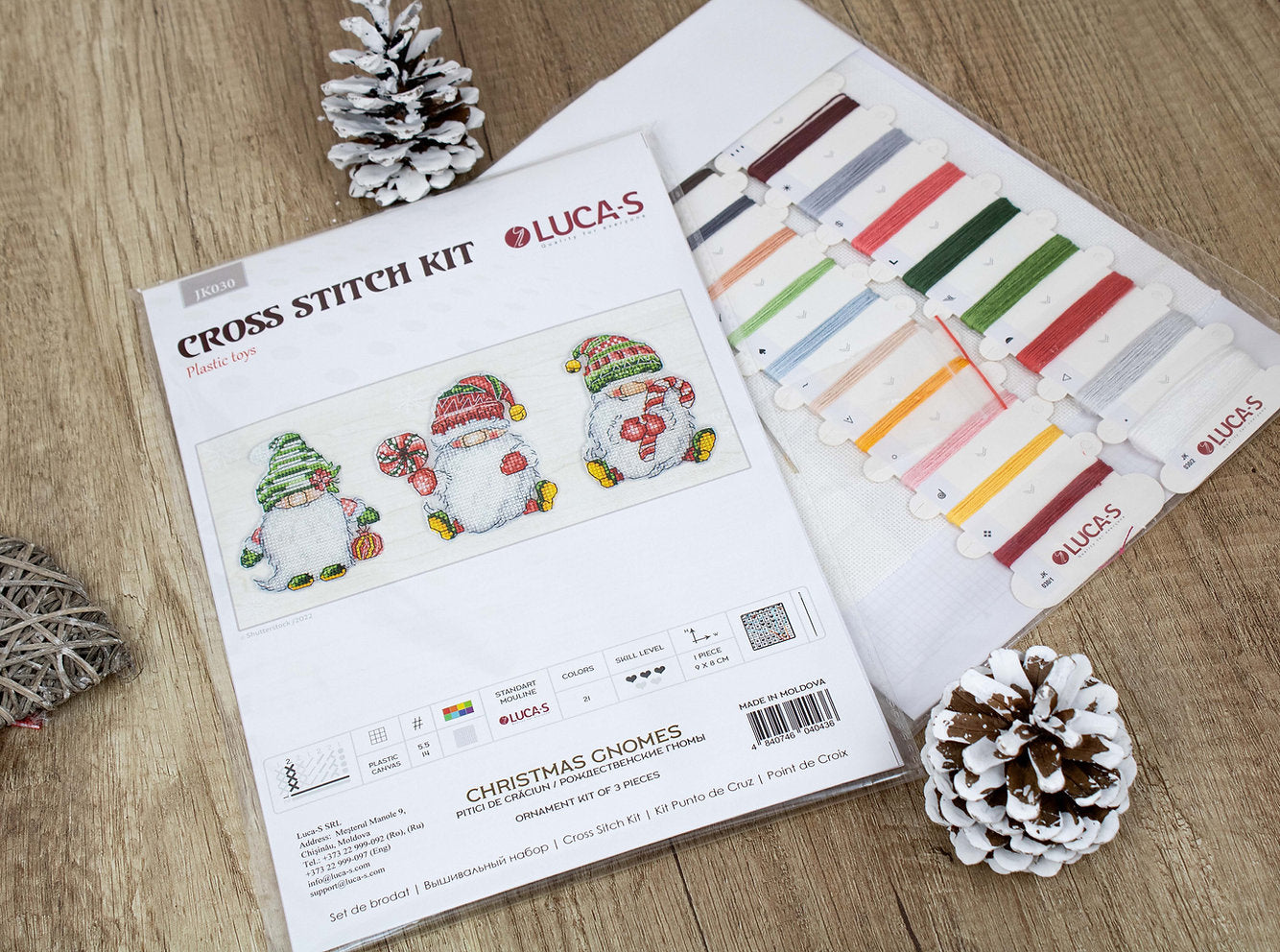 Christmas Gnomes - JK030 Luca-S - Cross Stitch Kit