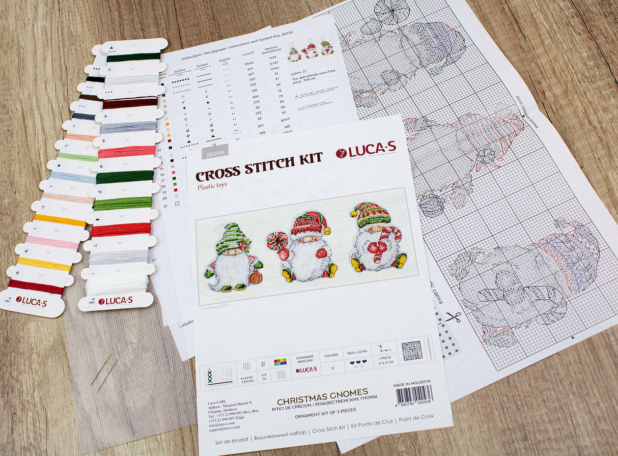 Christmas Gnomes - JK030 Luca-S - Cross Stitch Kit