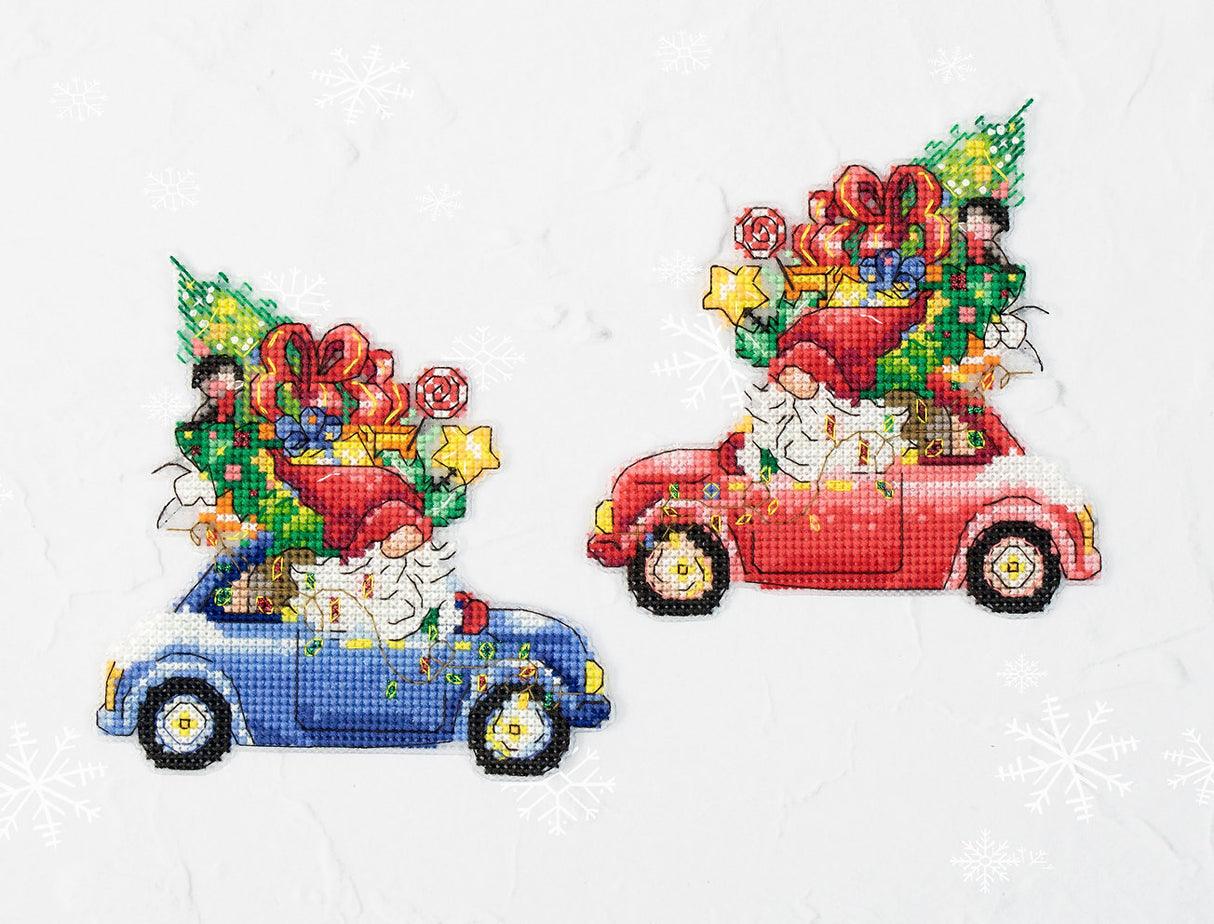 The Car with Gift - JK035 Luca-S - Cross Stitch Kit