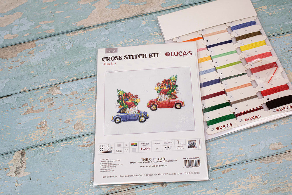 The Car with Gift - JK035 Luca-S - Cross Stitch Kit