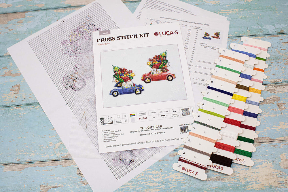 The Car with Gift - JK035 Luca-S - Cross Stitch Kit