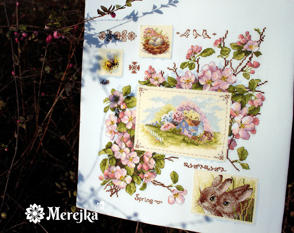 Cross stitch kit "Spring Sampler" by Merejka - K-120