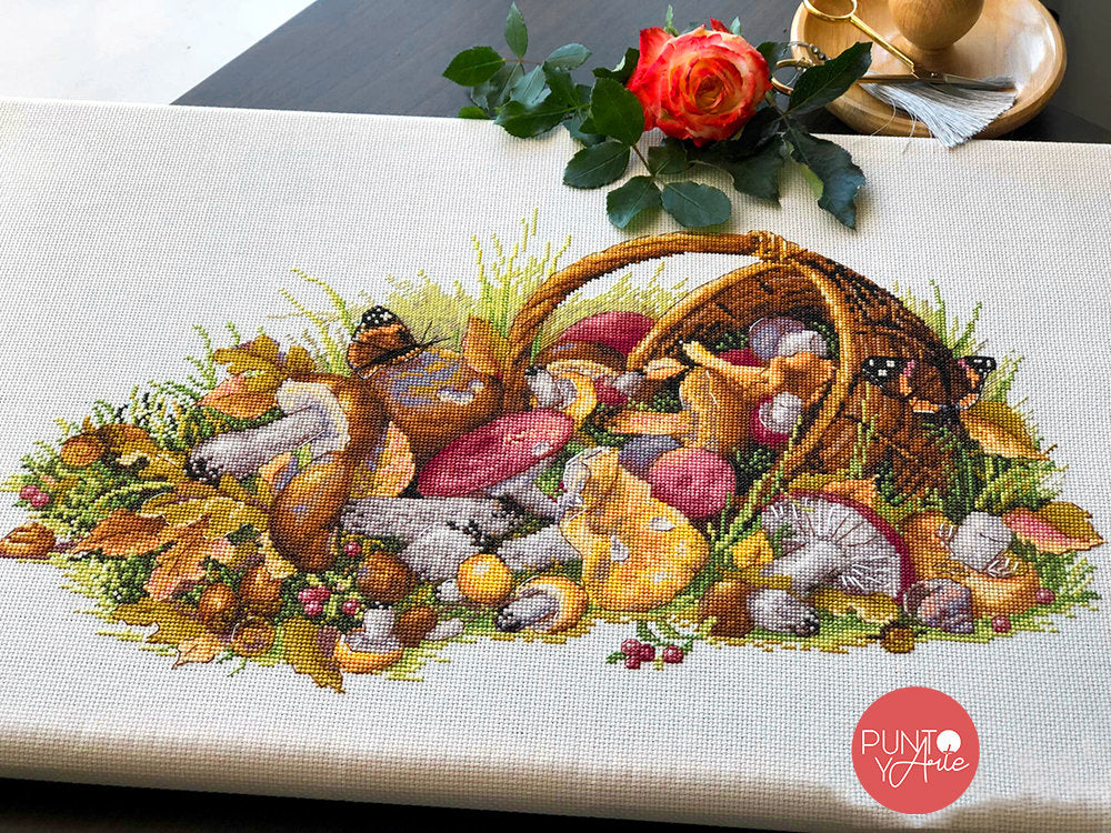 K-127 Still Life with Mushrooms - Merejka - Cross stitch kit